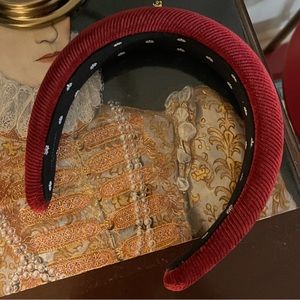 Lele Sadoughi Merlot Couduroy Padded Headband